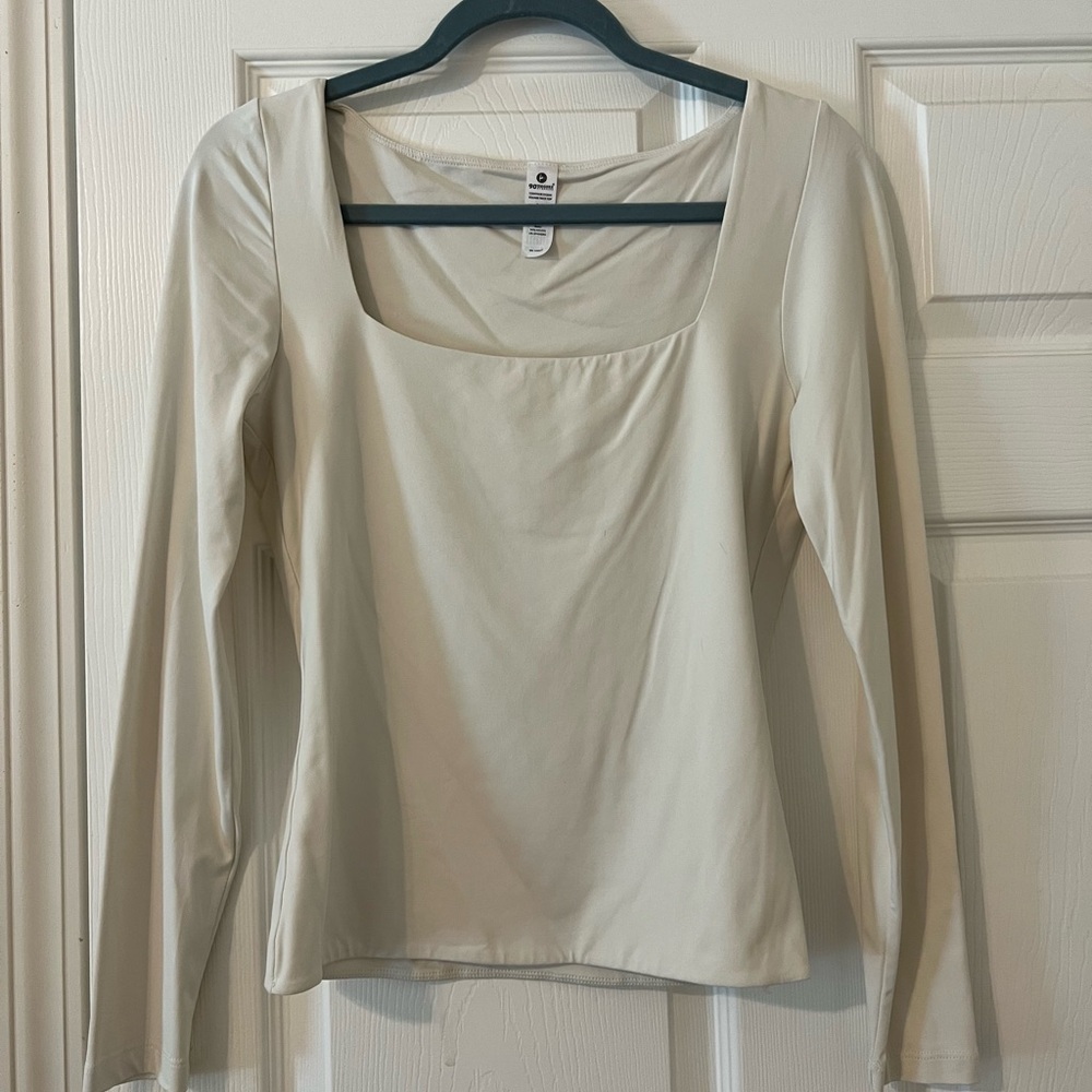 Women's Cream Long Sleeve Top
